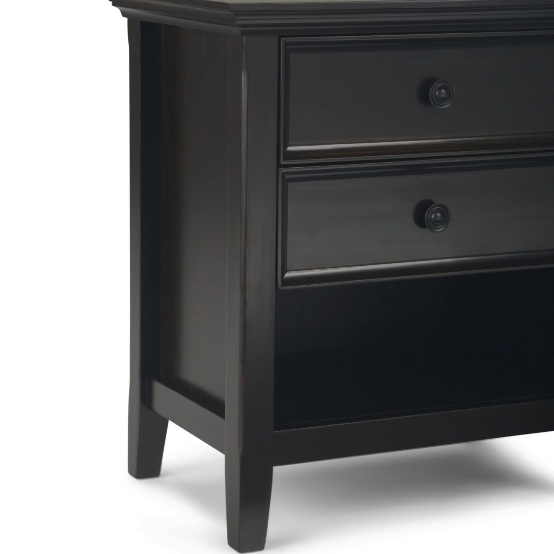 ZenVora 24 Inch Wide Solid Wood Nightstand, Bedside Table and Bedroom End Table