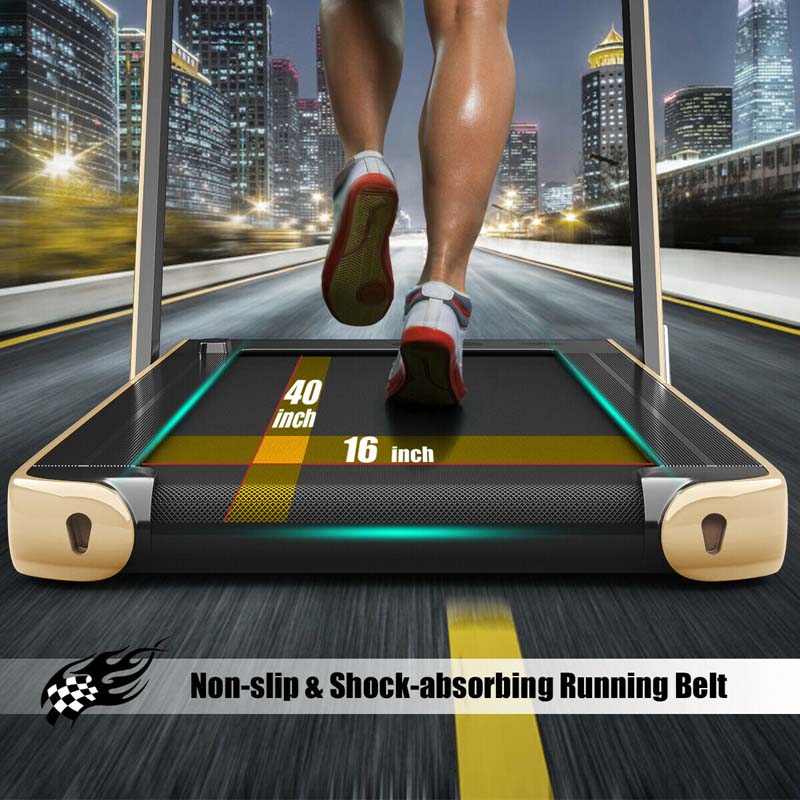 ZenVora 2-in-1 Folding Electric Treadmill, 2.25 HP, Under-Desk, with Dual Display and Smart App Control
