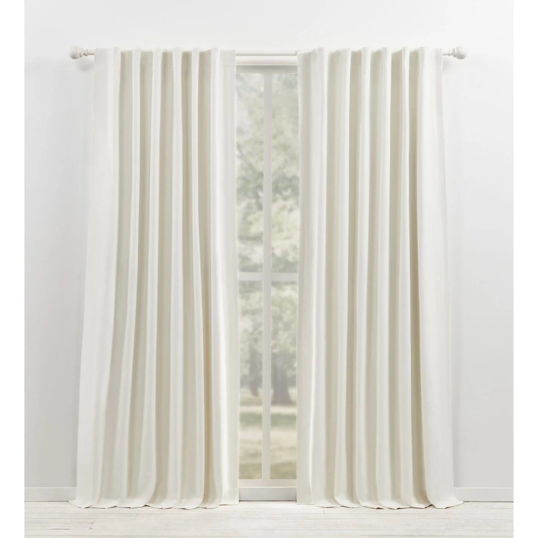 ZenVora Blackout Single Curtain Panel, Back Tab and Rod Pocket Window Curtain