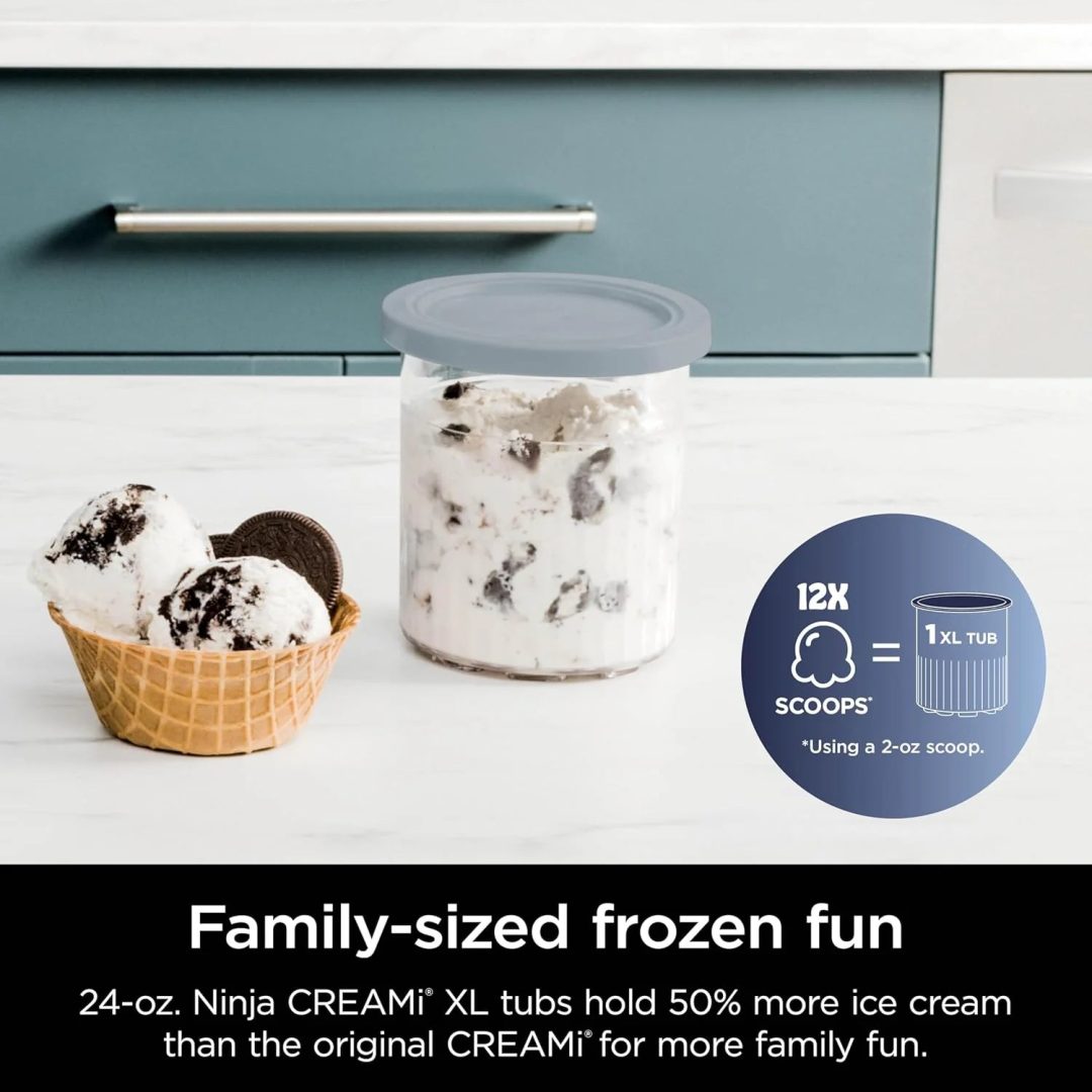 ZenVora 7-in-1 Ice Cream Maker with 2 Pint Containers and Lids, Compact, Silver
