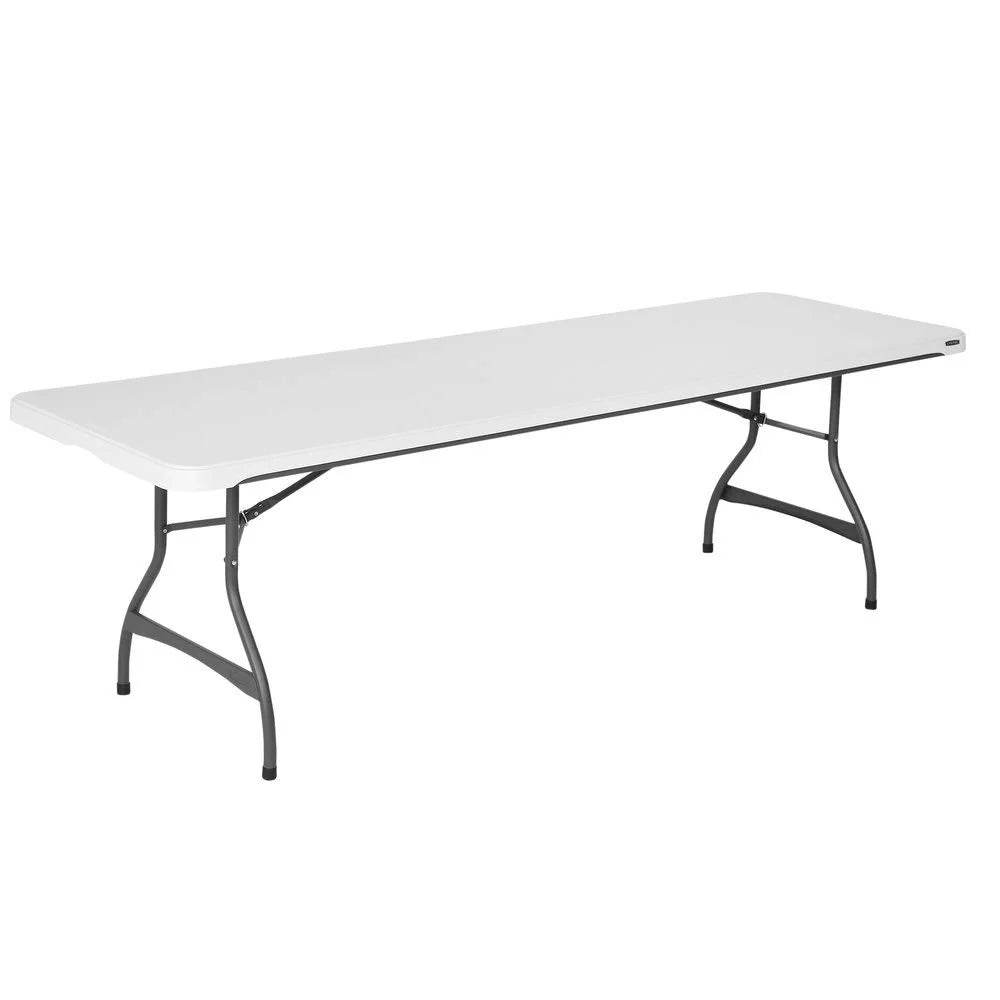 ZenVora 4-Pack Commercial 8-Ft. Folding Tables, Stacking, White