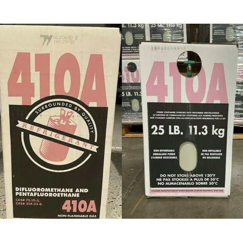 ZenVora R-410A Refrigerant 25 lb Cylinder, Factory Sealed Virgin Refrigerant for HVAC Systems