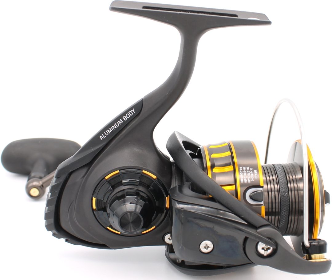 ZenVora Spinning Fishing Reel with Black Anodized Aluminum Body, Air Rotor and Waterproof Drag