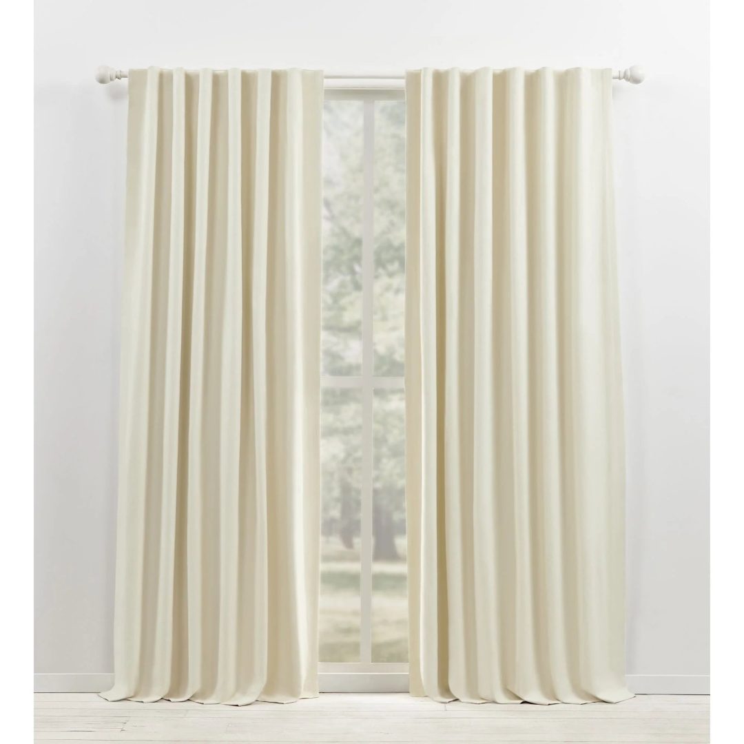 ZenVora Blackout Single Curtain Panel, Back Tab and Rod Pocket Window Curtain