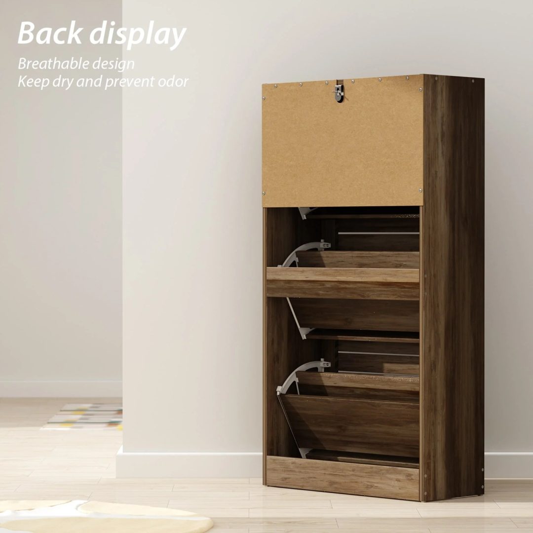 ZenVora Modern Shoe Storage Cabinet for Entryway and Hallway, Space-Saving Shoe Organizer