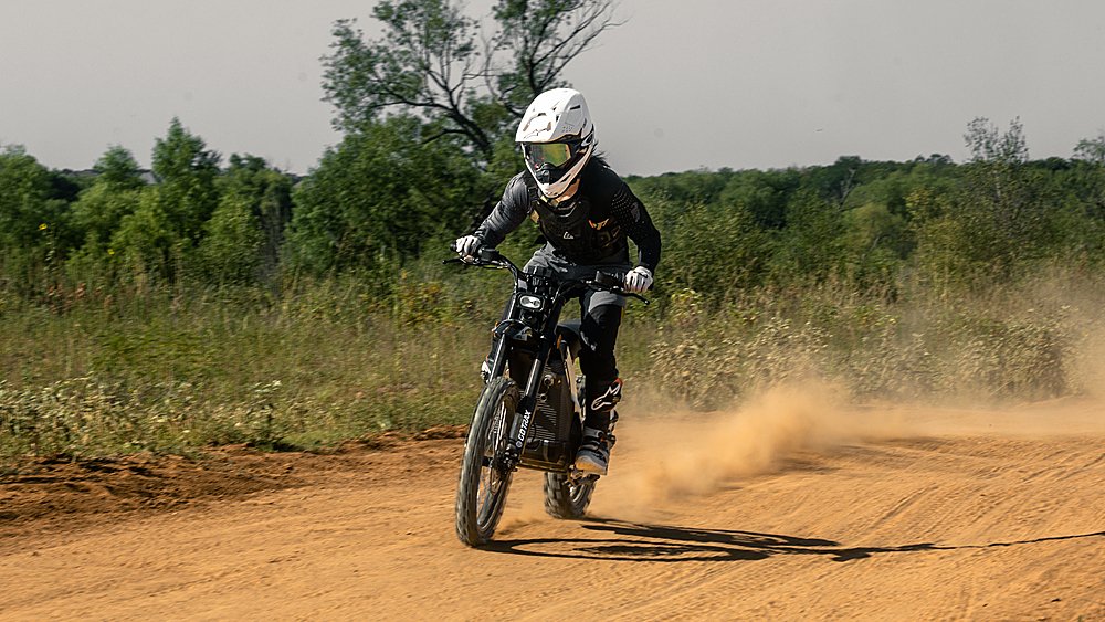 Electric Dirt Bike, 53 MPH Max Speed, 50-Mile Max Range