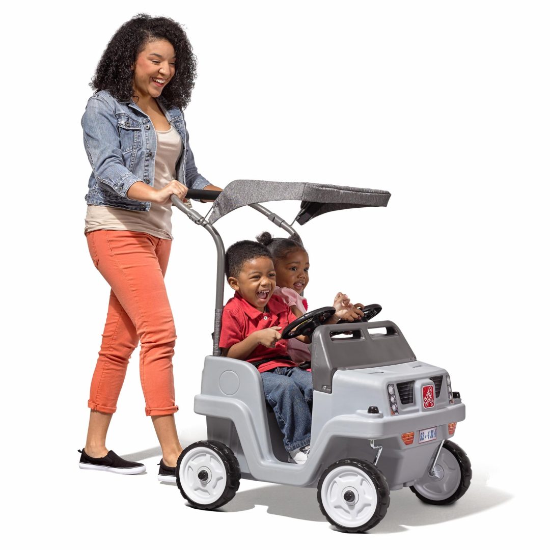 ZenVora Kids 2-Seat Side-by-Side Push Car, Push Ride-On SUV, Double Seat Ride-On Toy Vehicle for Toddlers and Young Children