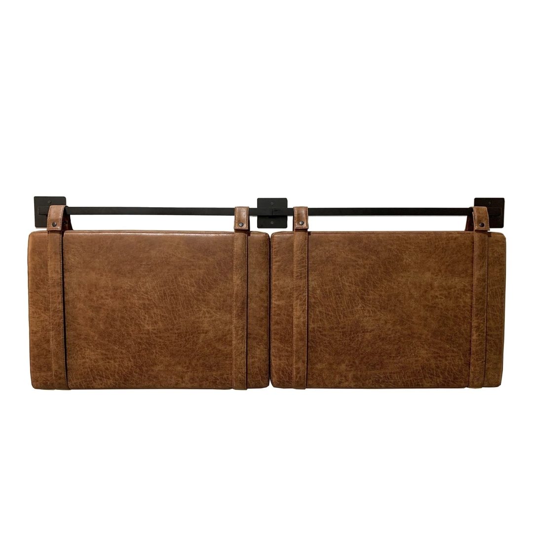 ZenVora Wall Mount Upholstered Headboard with Metal Rail - Modern Bedroom Headboard