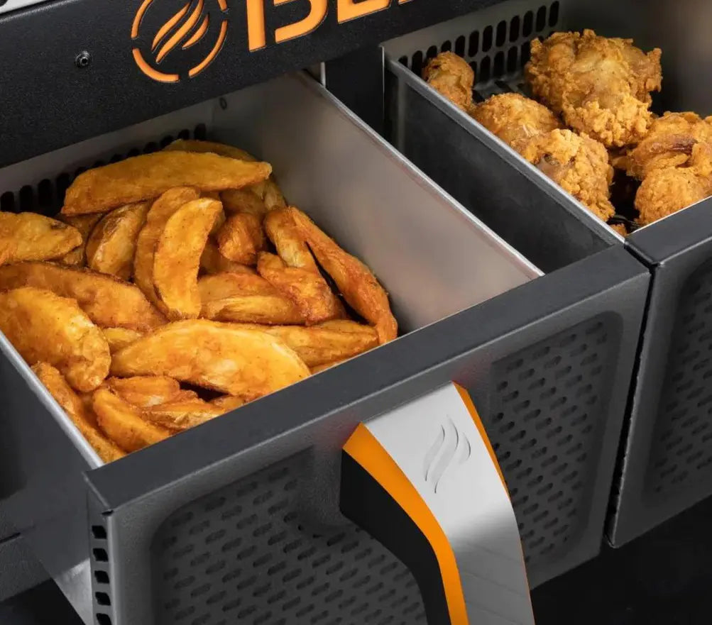 ZenVora 28-Inch 2-Burner Griddle with Electric Air Fryer and Hood