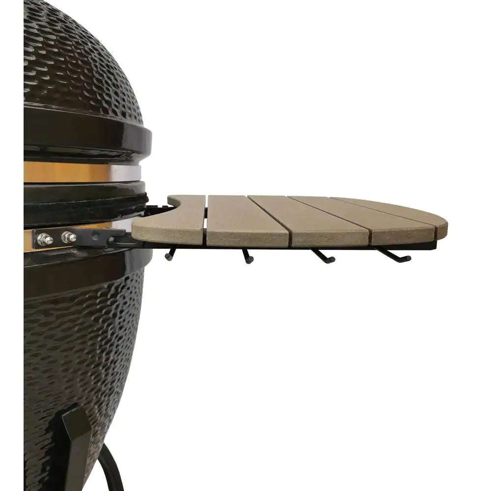 ZenVora 22-Inch Kamado-Style Ceramic Charcoal Grill with Grill Cover