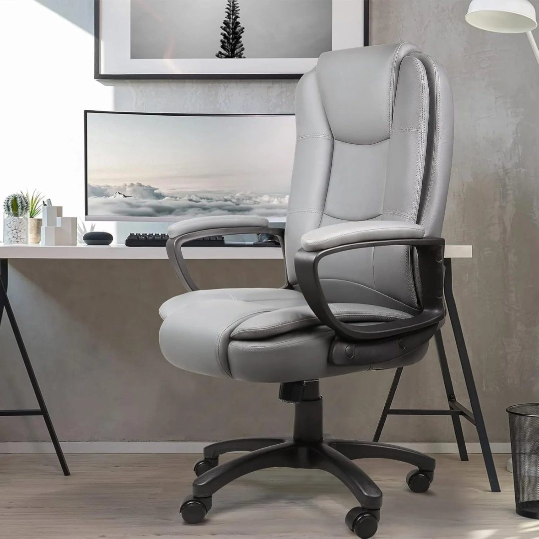ZenVora Big and Tall Executive Office Chair, High Back Ergonomic Leather Chair, 400 lb Capacity