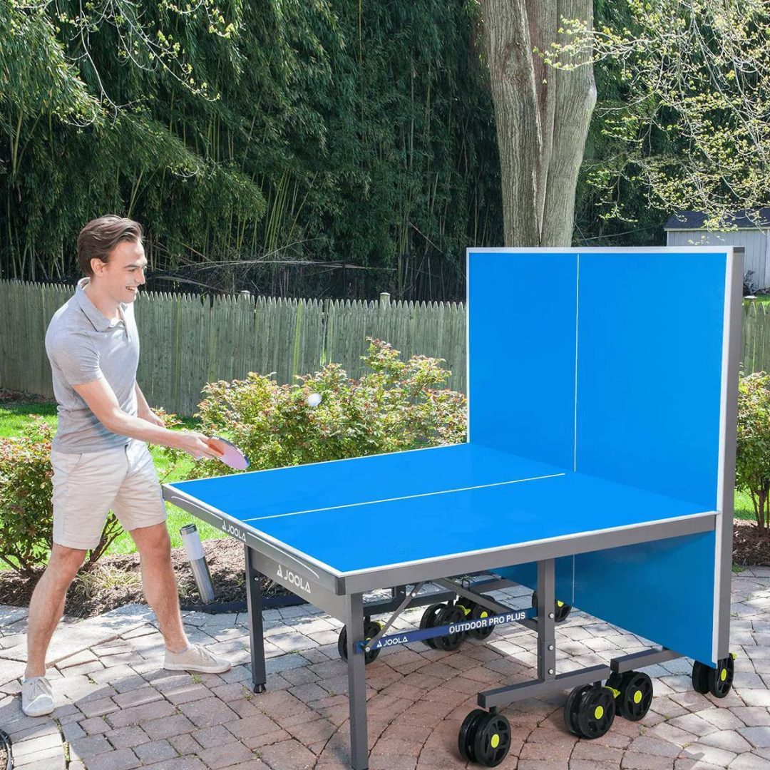 ZenVora Foldable Outdoor Table Tennis Table with Weatherproof Net and Aluminum Surface