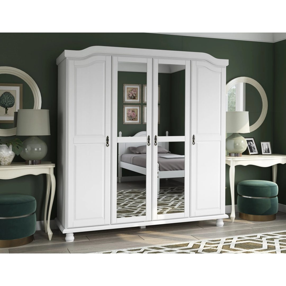 ZenVora Set of 4 Small Solid Wood Shelves for Wardrobe and Armoire Storage