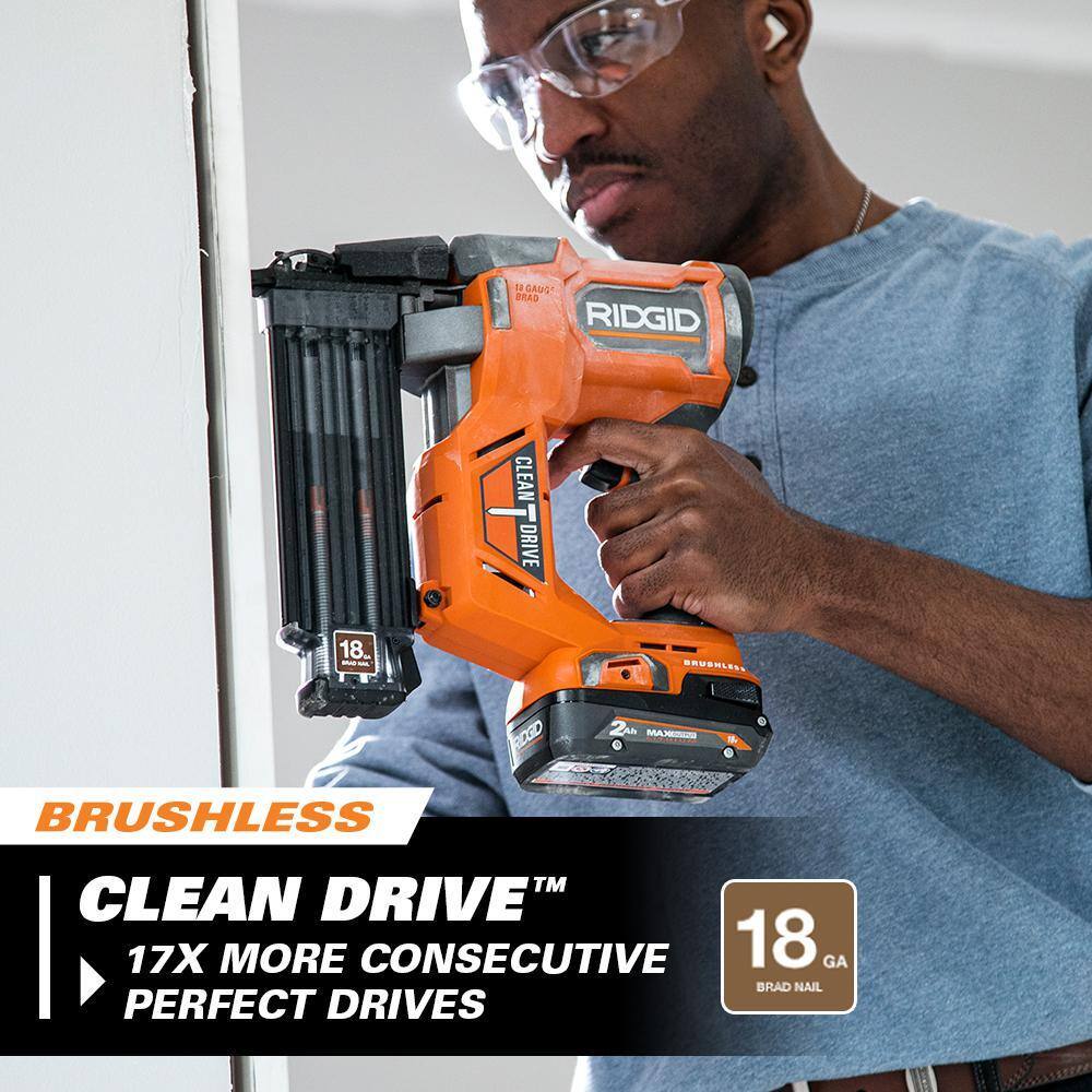 ZenVora 18V Brushless Cordless Nailer Combo Kit with Brad and Finish Nailers, Battery and Charger