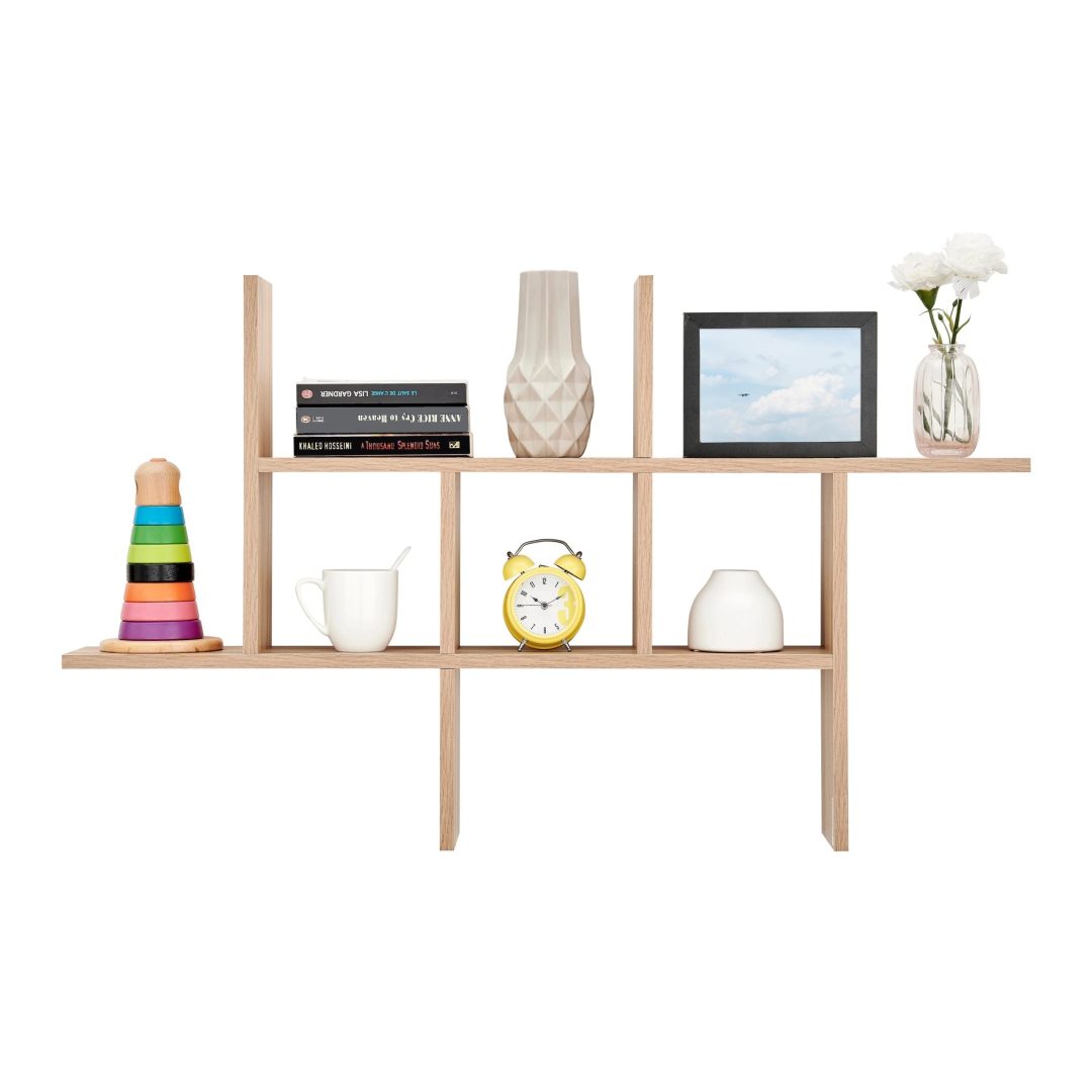 ZenVora Cantilever Floating Wall Shelf, Modern Decorative Display Shelf for Living Room, Bedroom and Home Storage