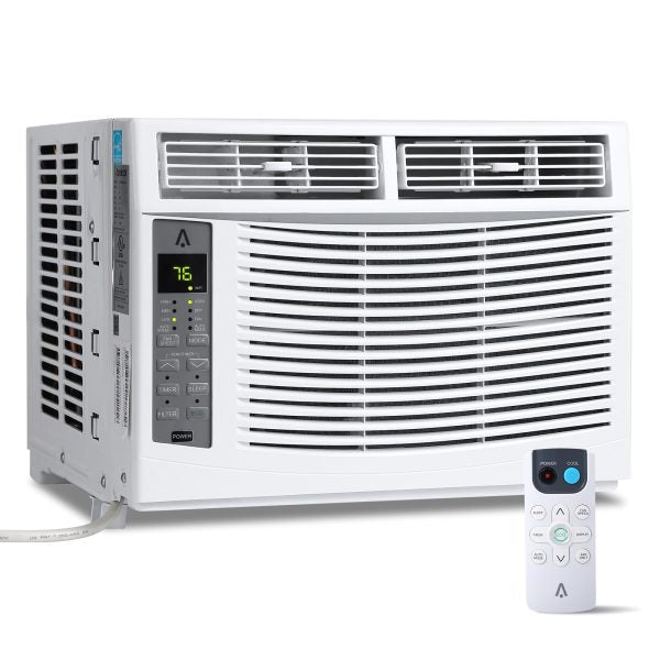 ZenVora 6,000 BTU Window Air Conditioner, 115V, with Reusable Filter and Controls