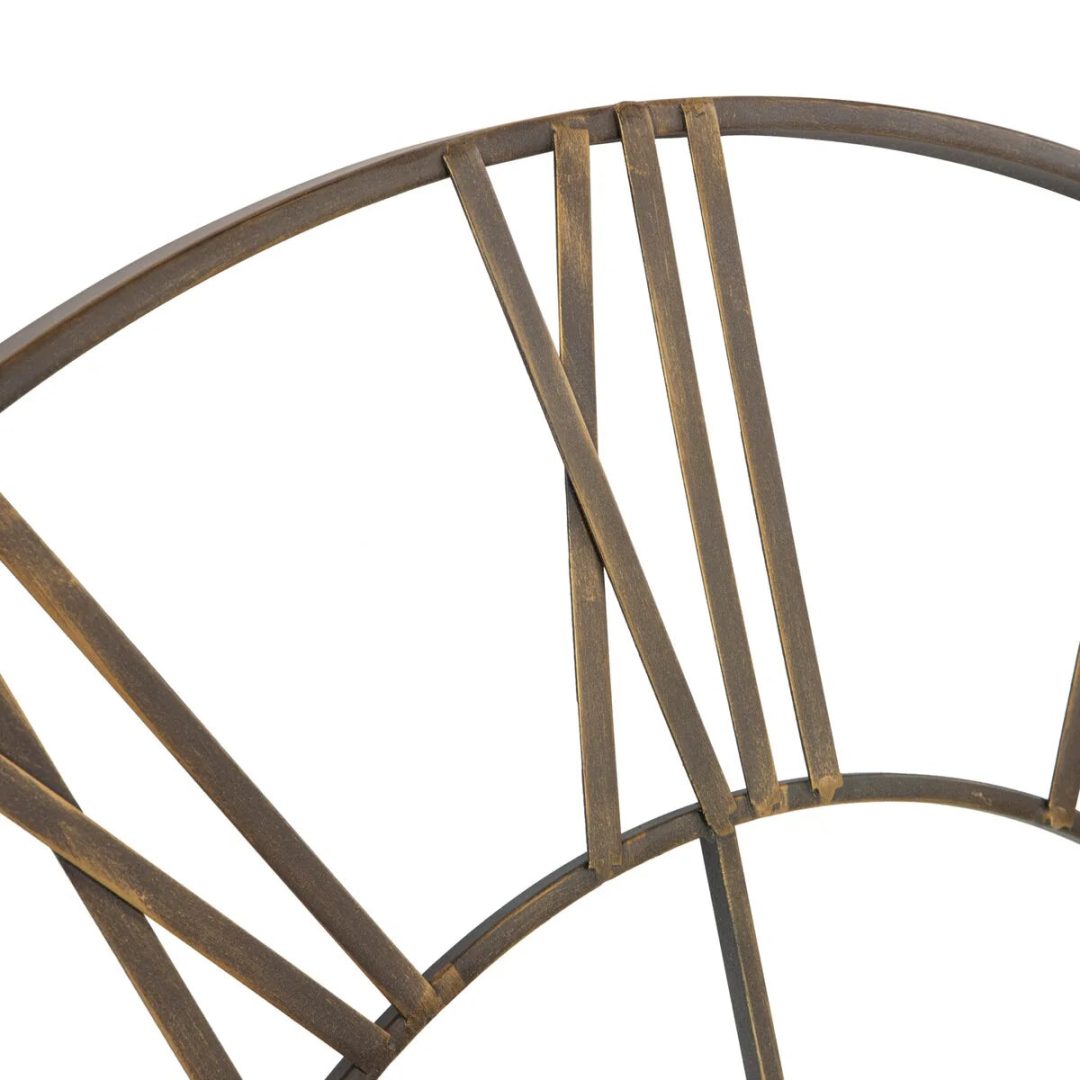 ZenVora Modern Round Metal Wall Clock, Decorative Circular Hanging Clock for Living Room, Bedroom and Office