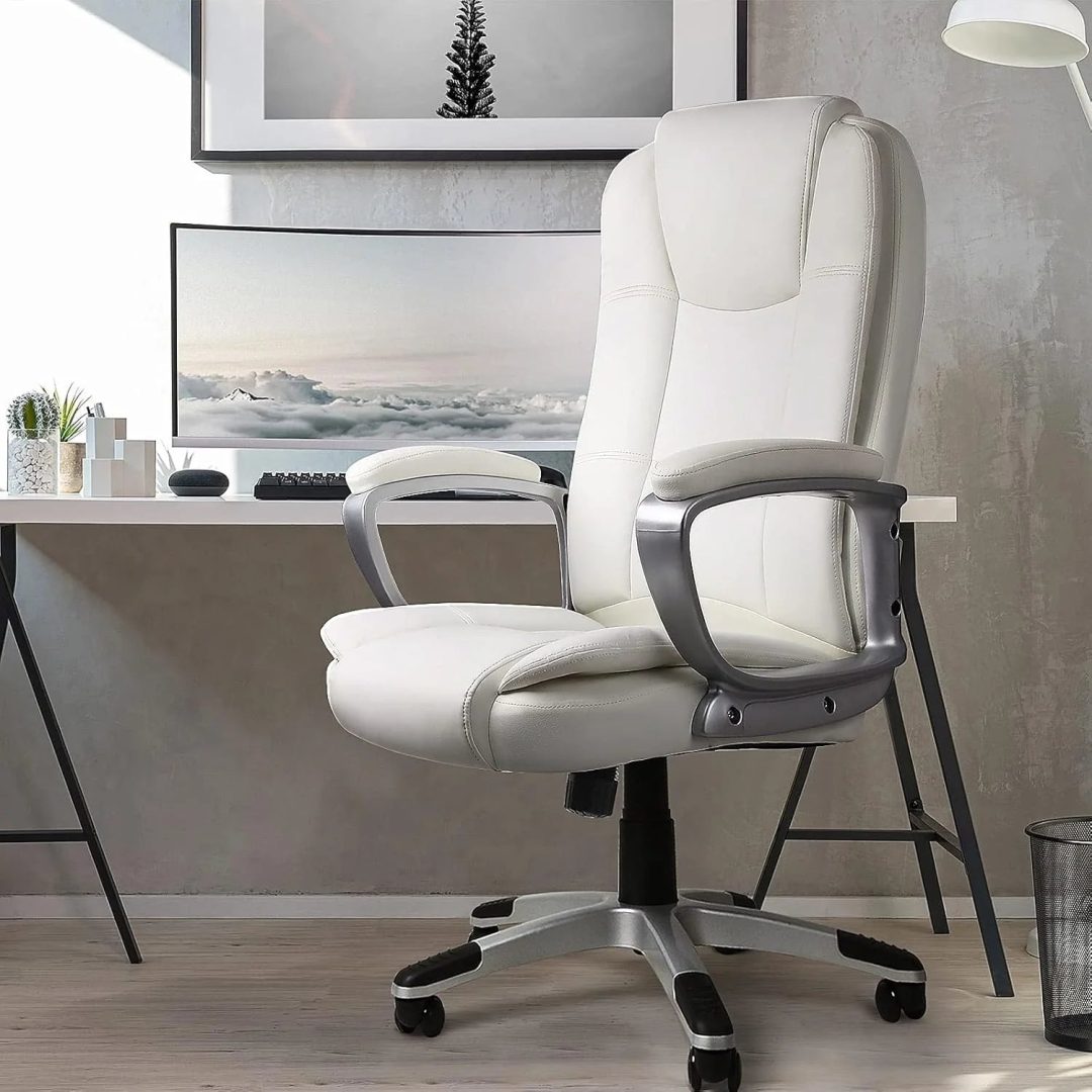 ZenVora Big and Tall Executive Office Chair, High Back Ergonomic Leather Chair, 400 lb Capacity
