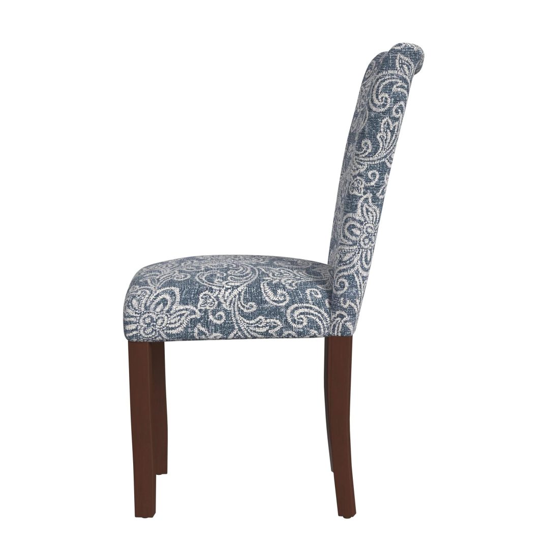ZenVora Set of 2 Upholstered Medallion Dining Chairs, Comfortable Parsons Style Chairs for Kitchen and Dining Room