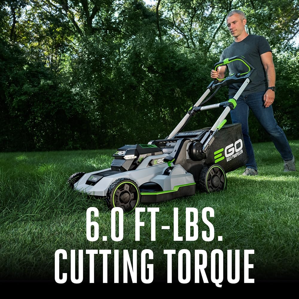 ZenVora 21-Inch 56V Self-Propelled Cordless Lawn Mower with 2 x 4.0Ah Batteries and Rapid Charger, Black