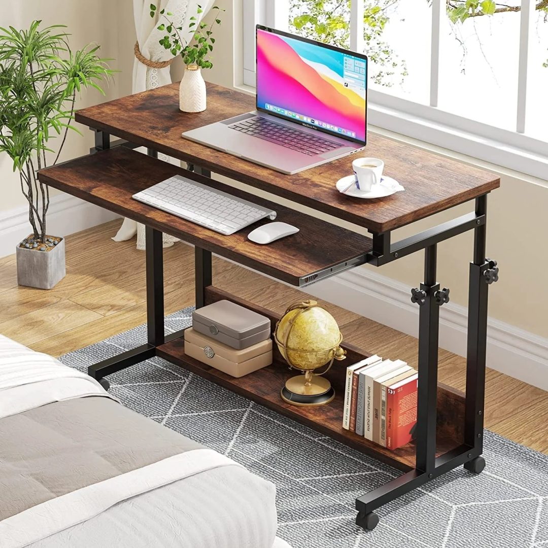 ZenVora Height Adjustable Laptop Desk, Portable Sofa and Bed Table for Work and Study