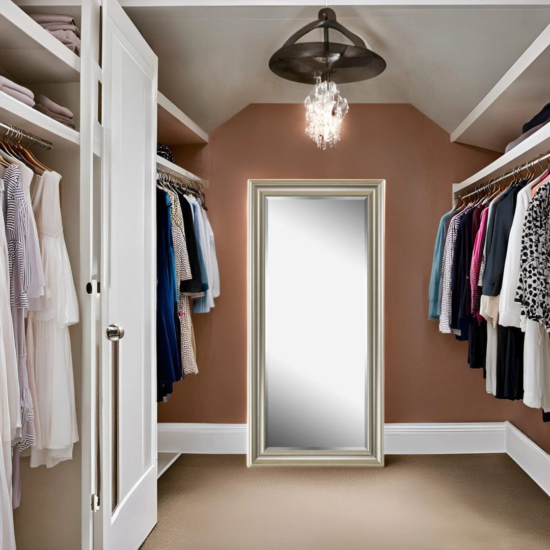 ZenVora Tall Full Length Mirror, Oversized Rectangle Full Body Wall Mounted Mirror with Smooth Faux Wood Frame