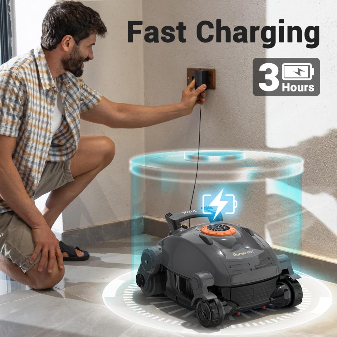 ZenVora Cordless Robotic Pool Cleaner, Automatic Wall Climbing Pool Vacuum for Swimming Pool Cleaning