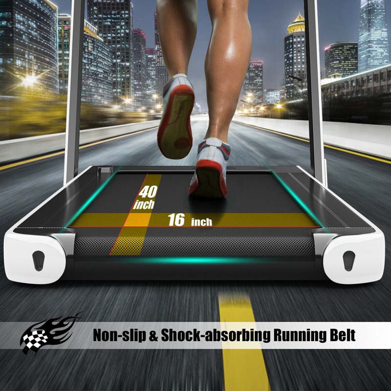 ZenVora 2-in-1 Folding Electric Treadmill, 2.25 HP, Under-Desk, with Dual Display and Smart App Control