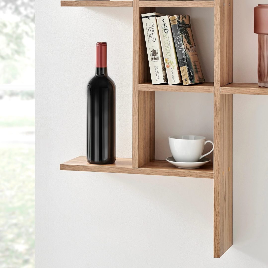 ZenVora Cantilever Floating Wall Shelf, Modern Decorative Display Shelf for Living Room, Bedroom and Home Storage