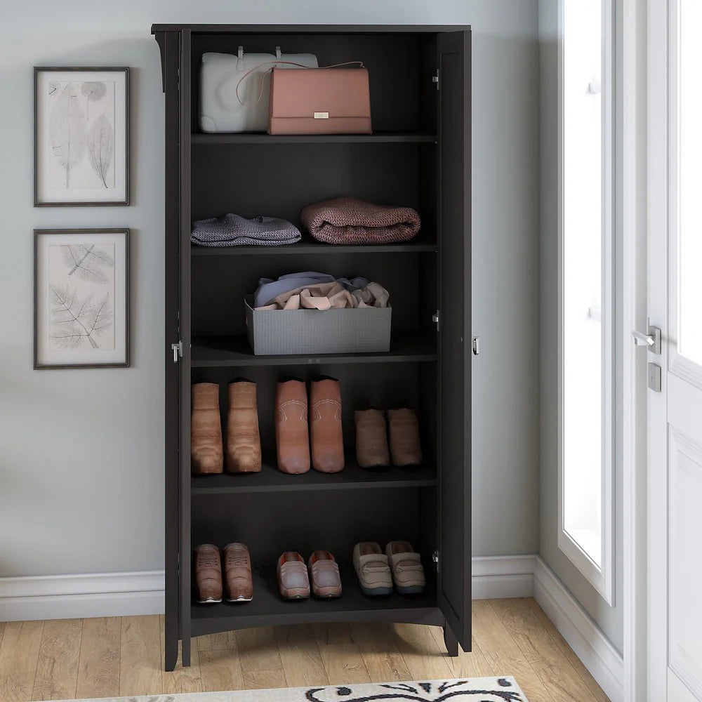 ZenVora Tall Storage Cabinet with Doors, Freestanding Shelving Organizer with Adjustable Shelves for Home, Office and Living Room