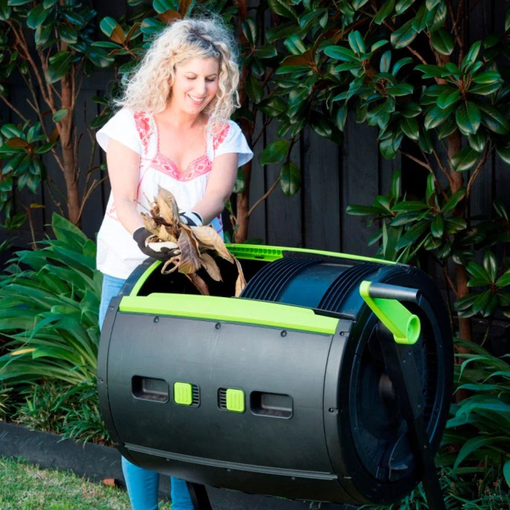 ZenVora 65-Gallon Compost Tumbler And Cart Combo