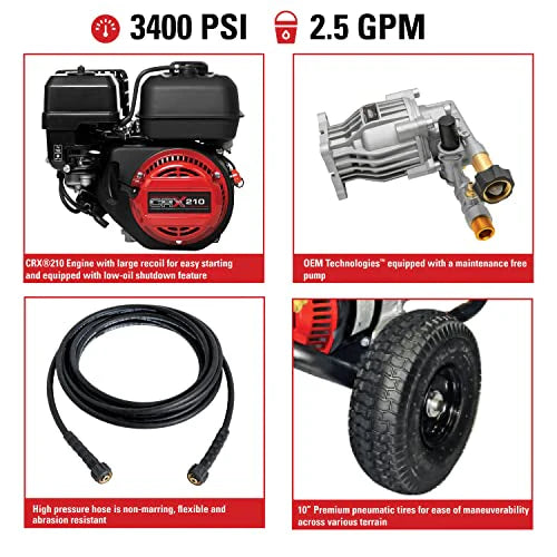 ZenVora 3,400 PSI Gas Pressure Washer