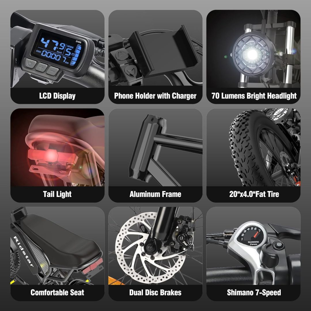 ZenVora 2000W 52V All-Terrain Fat Tire Electric Bike for Adults, 30-180 Mile Range