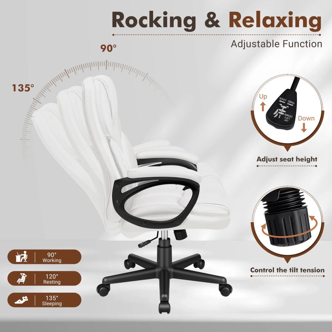 ZenVora High Back Executive Office Chair, Ergonomic Computer Desk Chair for Home and Office