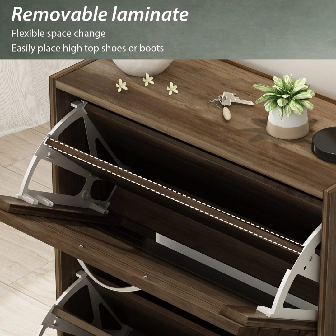 ZenVora Modern Shoe Storage Cabinet for Entryway and Hallway, Space-Saving Shoe Organizer