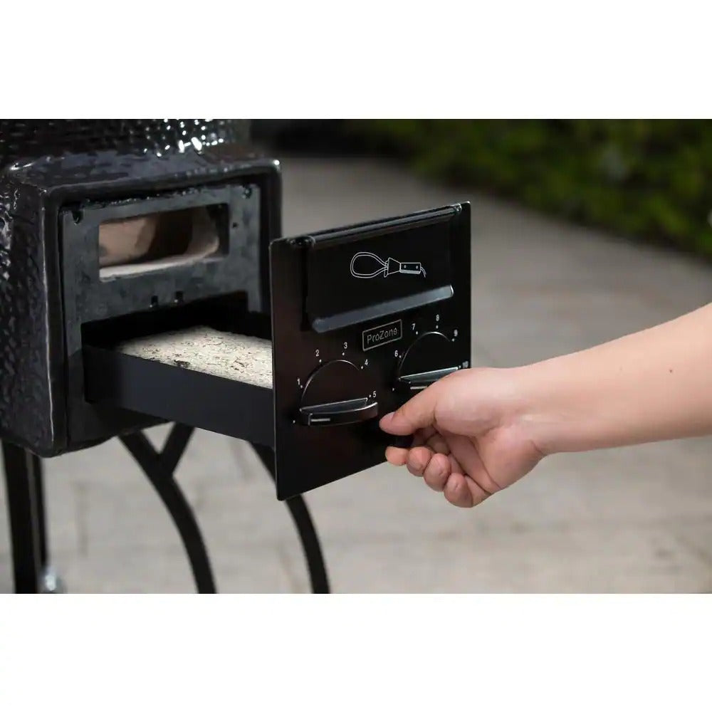ZenVora 22-Inch Kamado-Style Ceramic Charcoal Grill with Grill Cover
