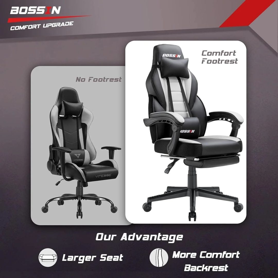 ZenVora Racing Style Gaming Chair, 300 lbs Big and Tall High Back Computer Chair