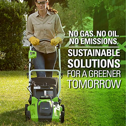 ZenVora 40V 16-Inch Cordless Electric Lawn Mower with 4.0Ah Battery and Charger