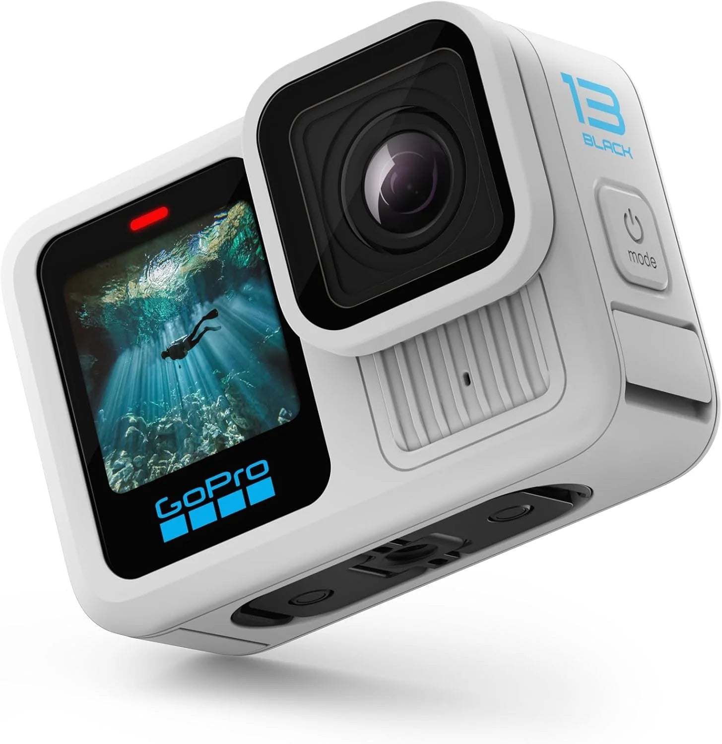 ZenVora Waterproof Action Camera, 5.3K 60FPS Video, 27MP Photos, Wide-Angle Lens Compatibility, Black