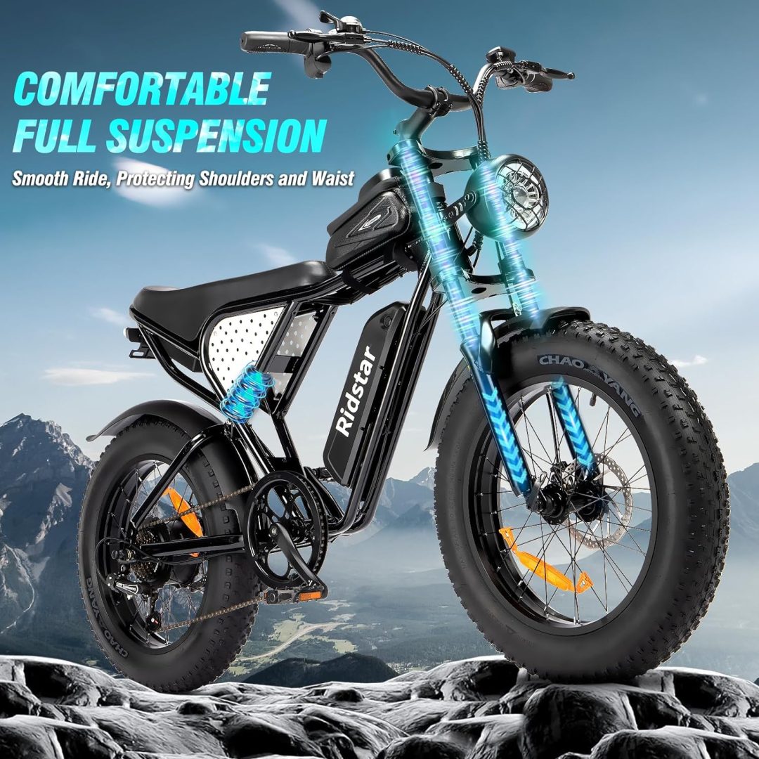 ZenVora 2000W 52V All-Terrain Fat Tire Electric Bike for Adults, 30-180 Mile Range