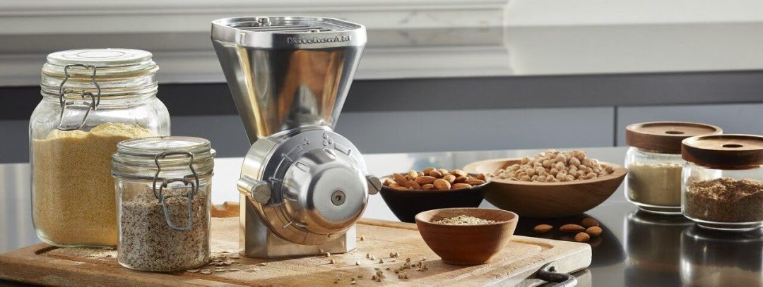 ZenVora All Metal Grain Mill Attachment, Adjustable Grain Grinder Accessory for Stand Mixers, Wheat, Flour & Cereal Grinding