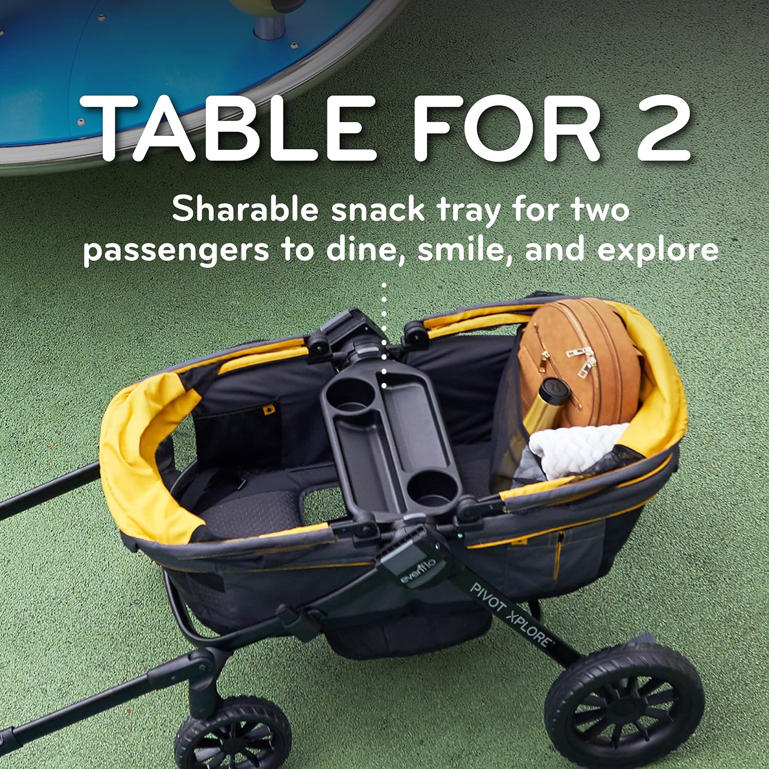 ZenVora 2-in-1 All-Terrain Baby Stroller Wagon with Canopy and Storage - Gray