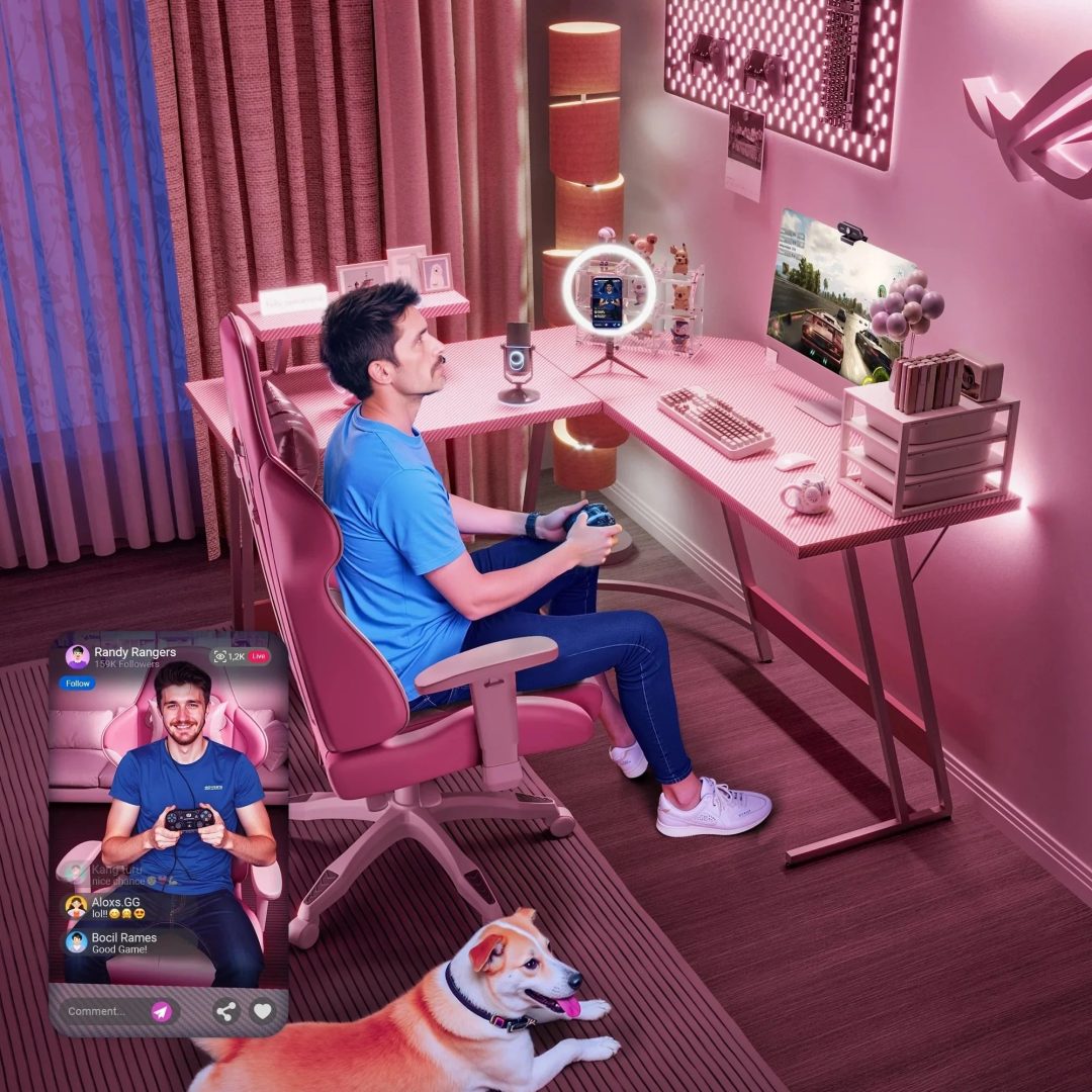 ZenVora L-Shaped Gaming Desk, Computer Corner Desk and Office Writing Desk for Home