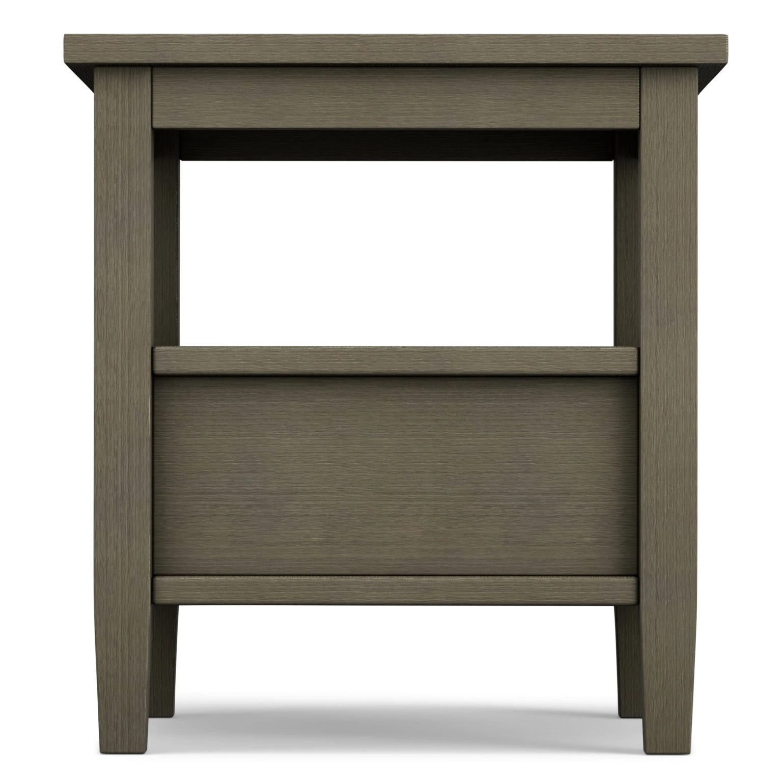 ZenVora 20 Inch Wide Solid Wood Rectangle End Table, Transitional Side Table