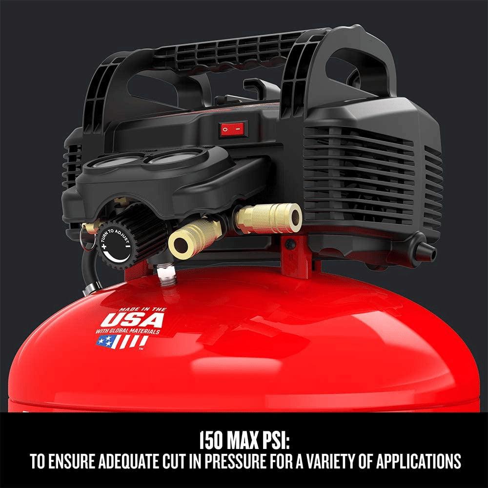 ZenVora 6-Gallon Pancake Air Compressor, Oil-Free, 150 PSI, Portable with Accessory Kit