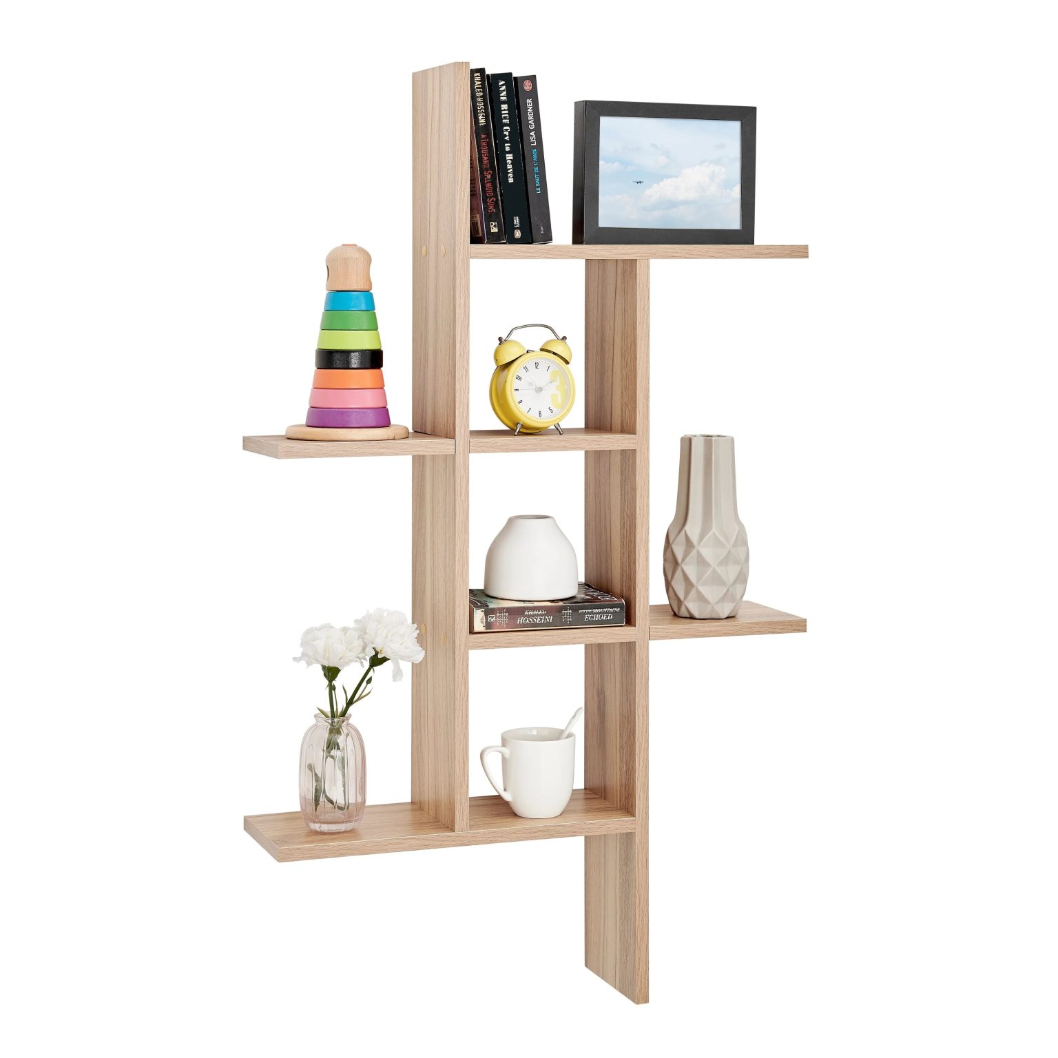 ZenVora Cantilever Floating Wall Shelf, Modern Decorative Display Shelf for Living Room, Bedroom and Home Storage