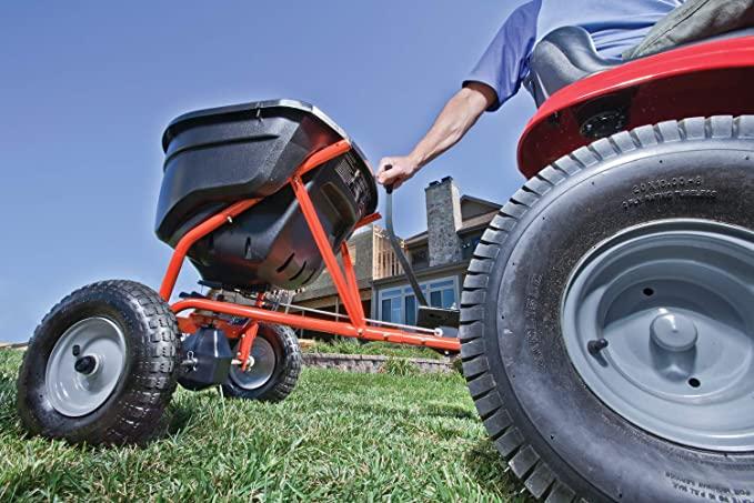 ZenVora 130-Pound Tow-Behind Broadcast Spreader