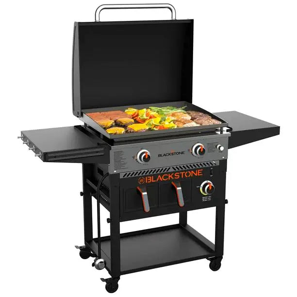 ZenVora 28-Inch 2-Burner Griddle with Electric Air Fryer and Hood