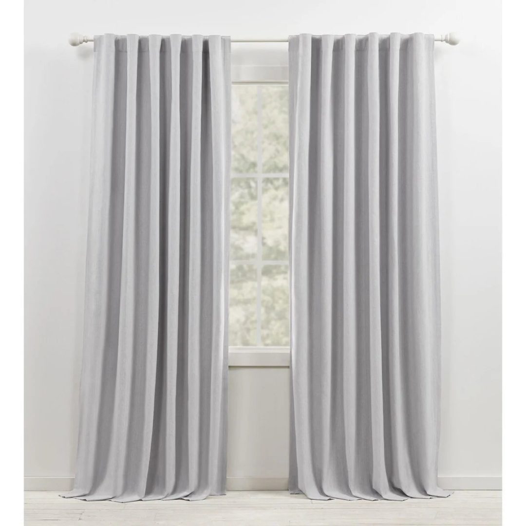 ZenVora Blackout Curtain Single Panel, Back Tab and Rod Pocket Window Curtain