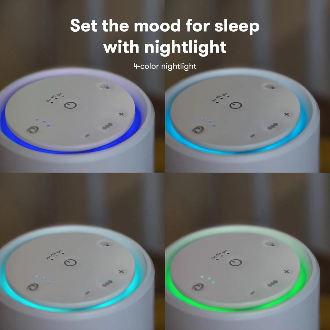 ZenVora 3-in-1 Baby Air Purifier, Compact Nursery Air Cleaner for Baby Room, Bedroom and Home